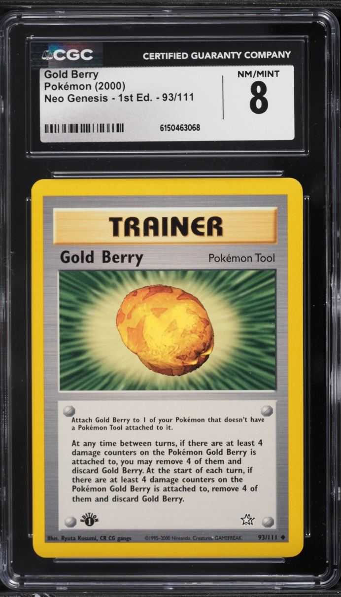 2000 Pokemon Neo Genesis 1st Edition Gold Berry #93 CGC 8 NM-MT