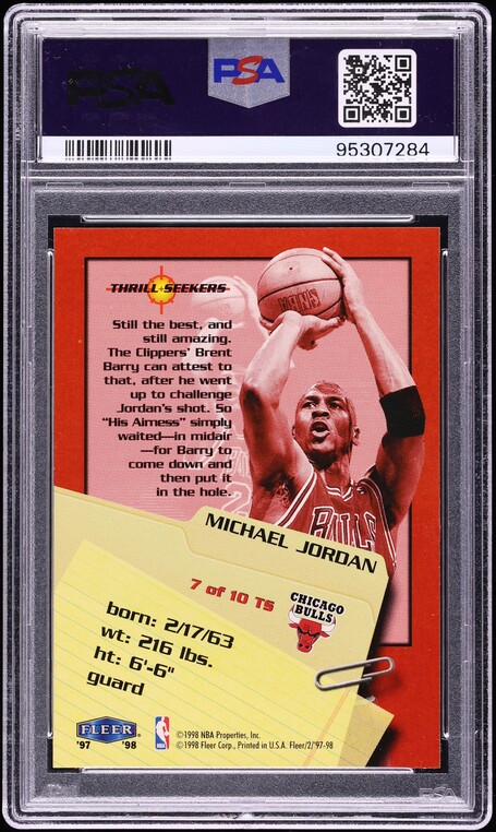 1997 Fleer Thrill Seekers Michael Jordan #7 PSA 10 GEM MINT