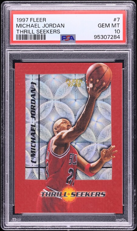 1997 Fleer Thrill Seekers Michael Jordan #7 PSA 10 GEM MINT