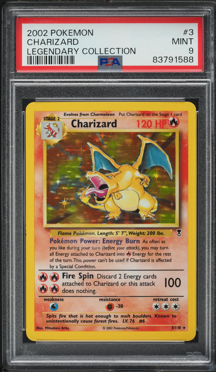 2002 Pokemon Legendary Collection Charizard #3 PSA 9 MINT