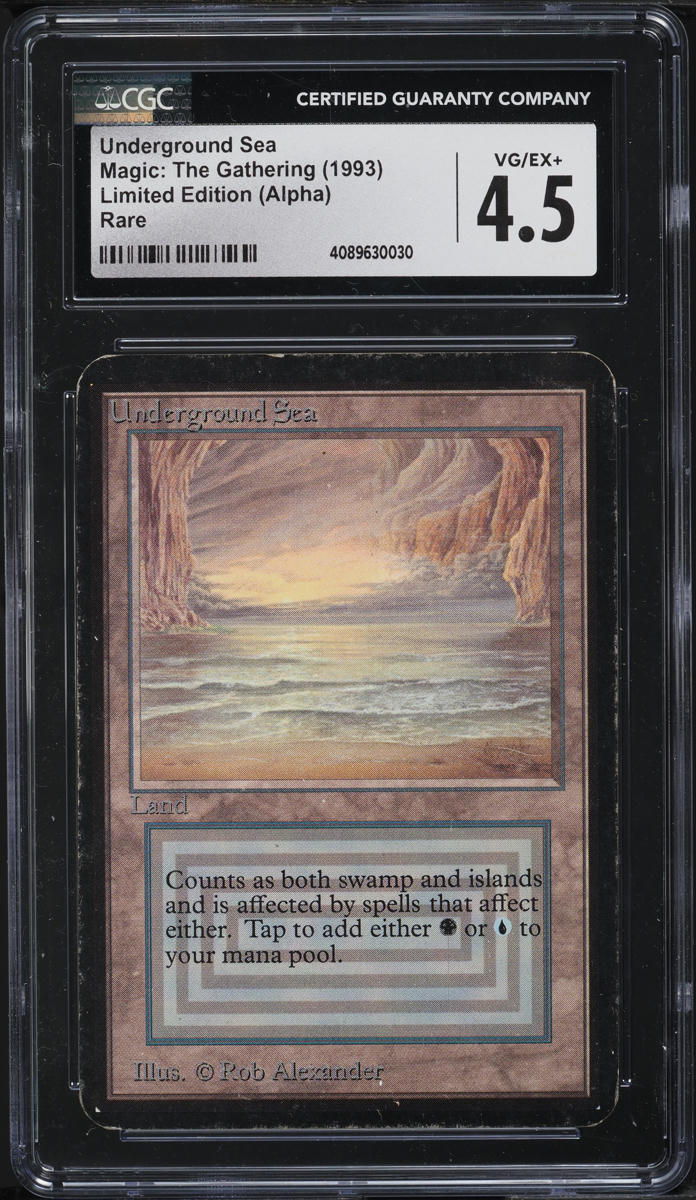 1993 Magic The Gathering MTG Alpha Underground Sea CGC 4.5 VGEX+