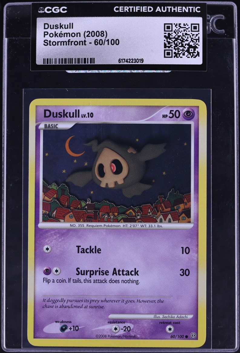 2008 Pokemon Diamond & Pearl Stormfront Duskull #60 CGC AUTH