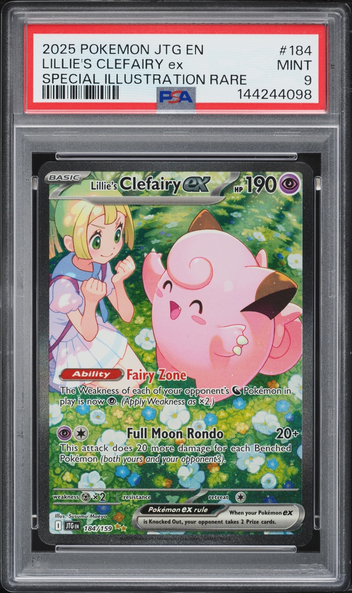2025 Pokemon Scarlet & Violet Journey Together SIR Lillie's Clefairy ex #184 PSA 9 MINT