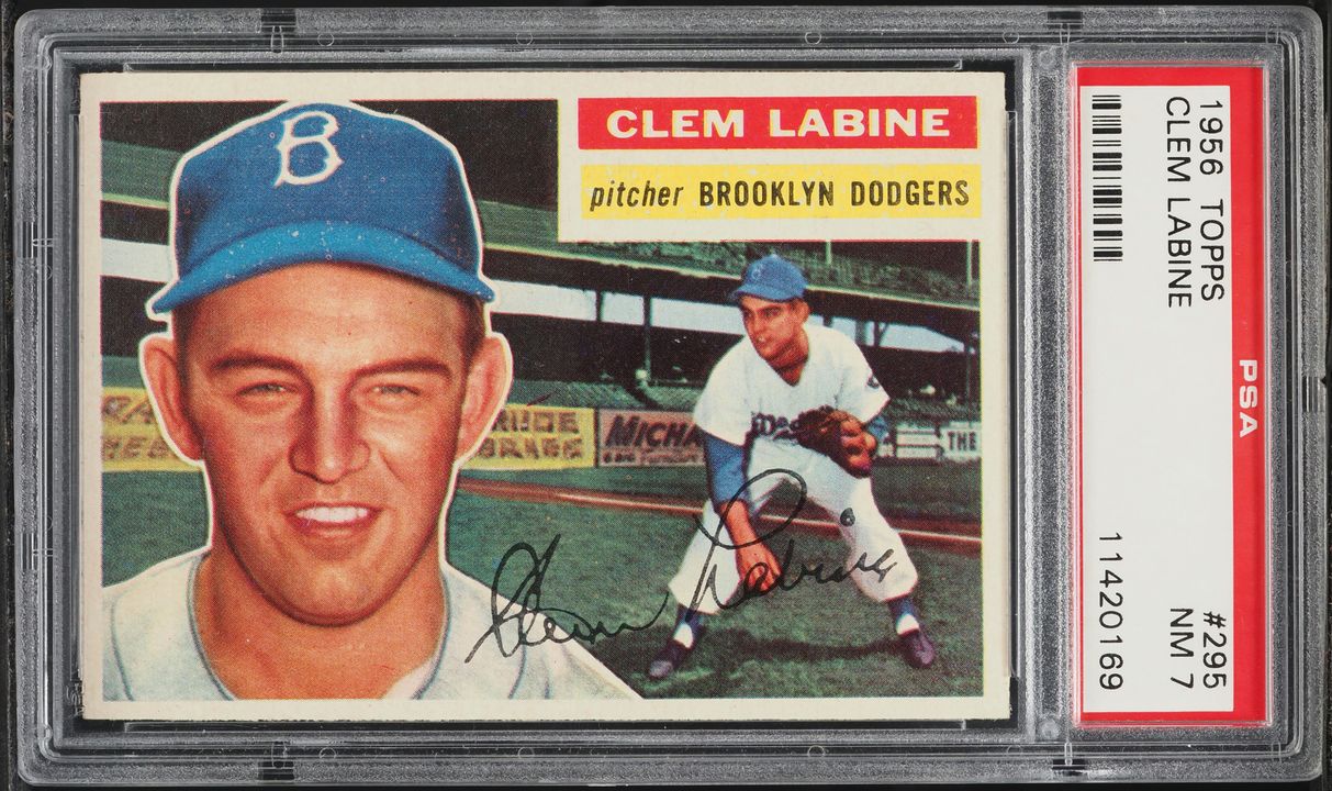 1956 Topps Clem Labine #295 PSA 7 NRMT