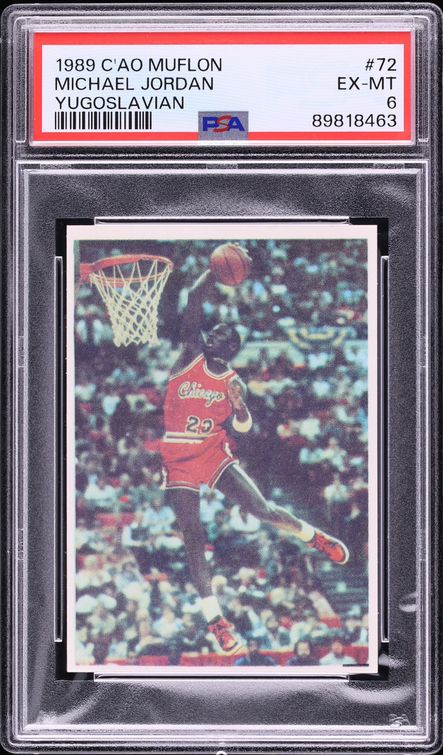 1989 C'ao Muflon Yugoslavian Michael Jordan #72 PSA 6 EXMT