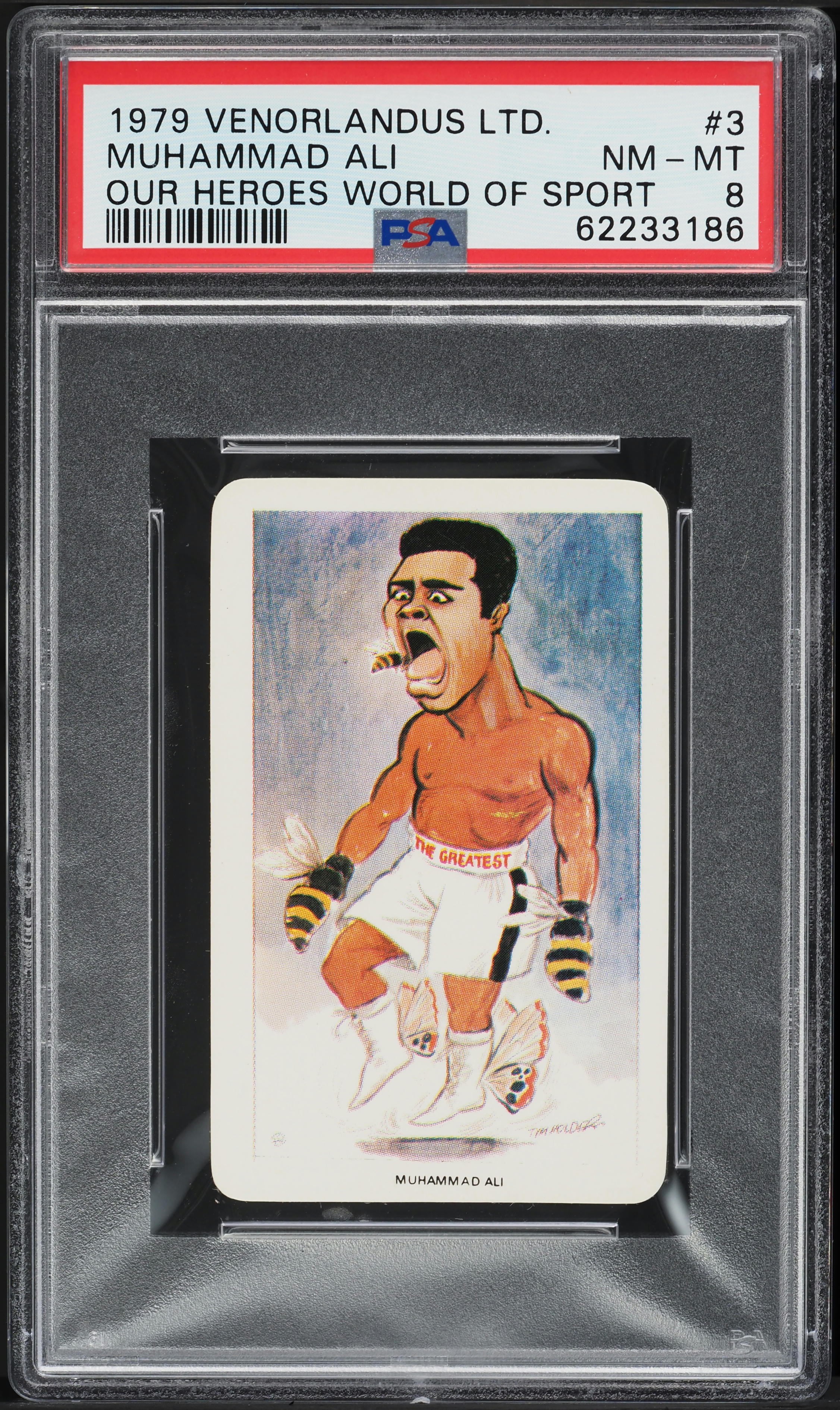 1979 Venorlandus Our Heroes World Of Sport Muhammad Ali #3 PSA 8 NM-MT
