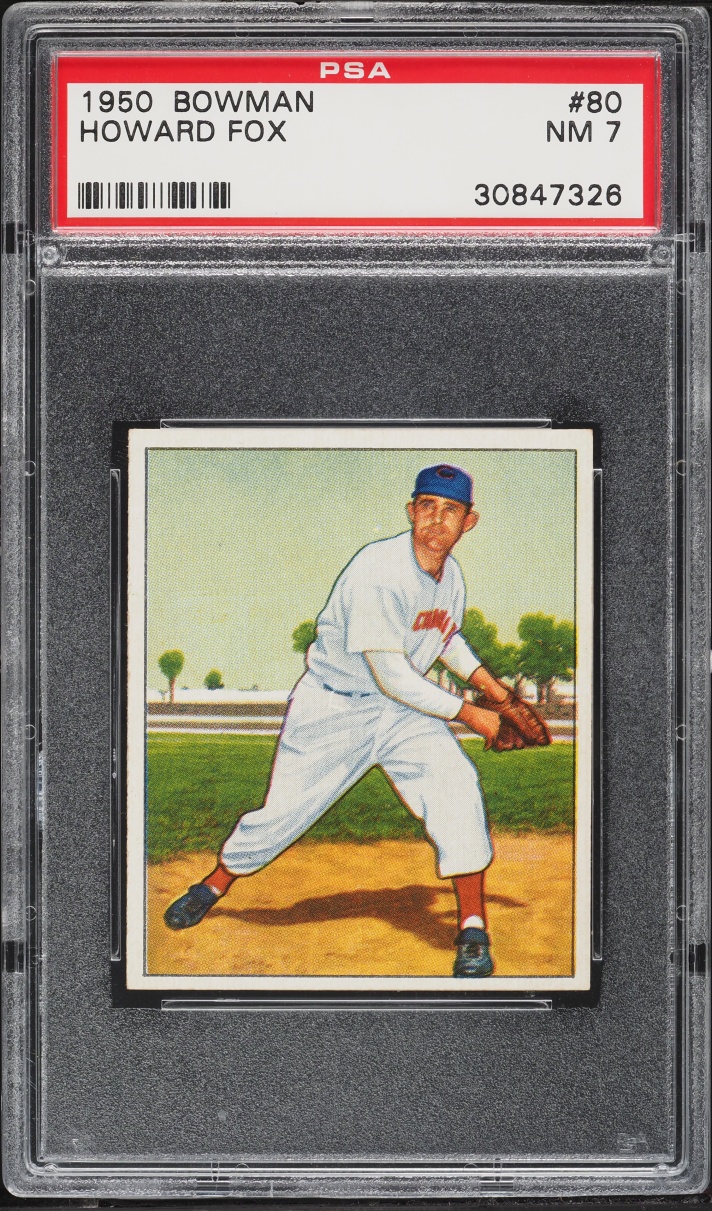1950 Bowman Howard Fox #80 PSA 7 NRMT