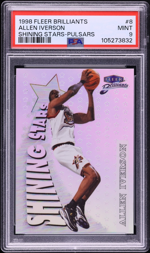 1998 Fleer Brilliants Shining Stars Pulsars Allen Iverson #8 PSA 9 MINT