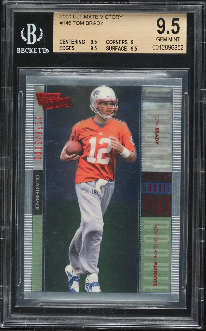 2000 Ultimate Victory Tom Brady ROOKIE /2000 #146 BGS 9.5 MINT+