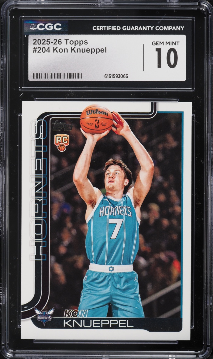 2025 Topps Basketball Kon Knueppel ROOKIE #204 CGC 10 GEM MINT