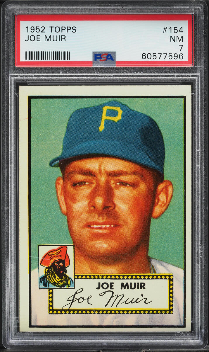 1952 Topps Joe Muir #154 PSA 7 NRMT