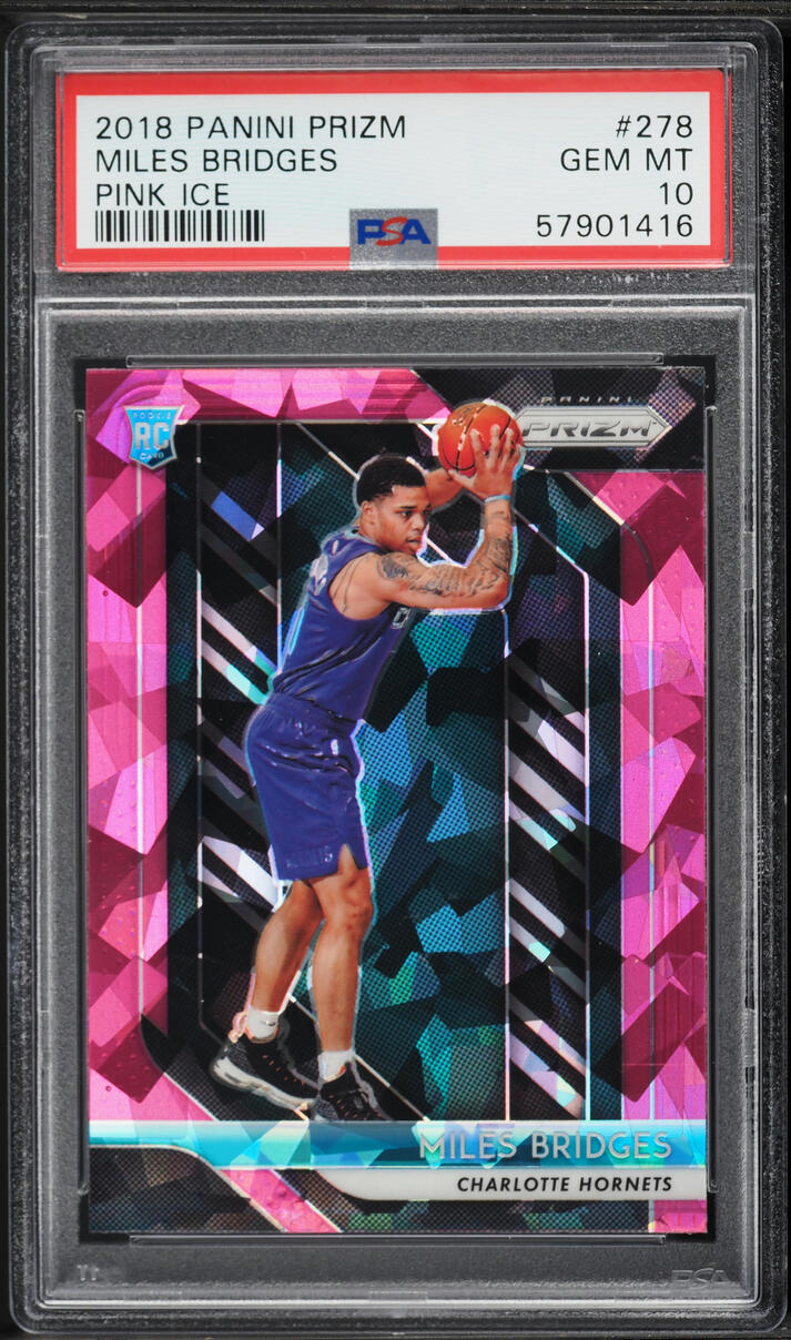 2018 Panini Prizm Pink Ice Miles Bridges ROOKIE #278 PSA 10 GEM MINT