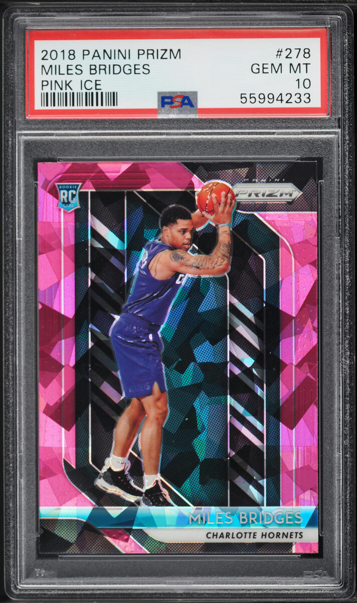 2018 Panini Prizm Pink Ice Miles Bridges ROOKIE #278 PSA 10 GEM MINT