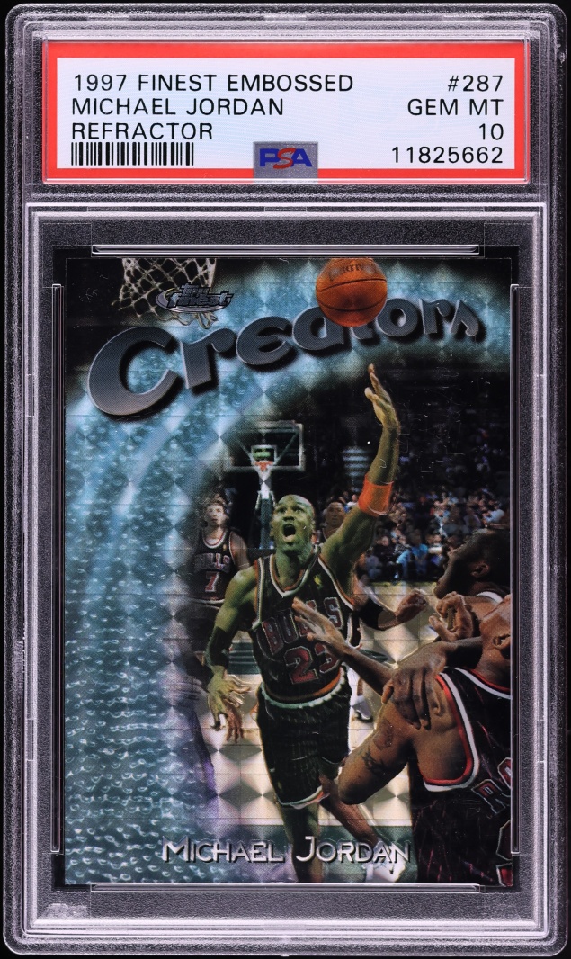 1997 Finest Embossed Refractor Michael Jordan /263 #87 PSA 10 GEM MINT