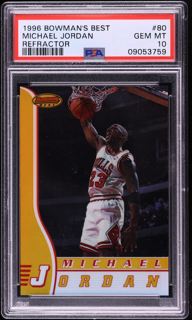 1996 Bowman's Best Refractor Michael Jordan #80 PSA 10 GEM MINT