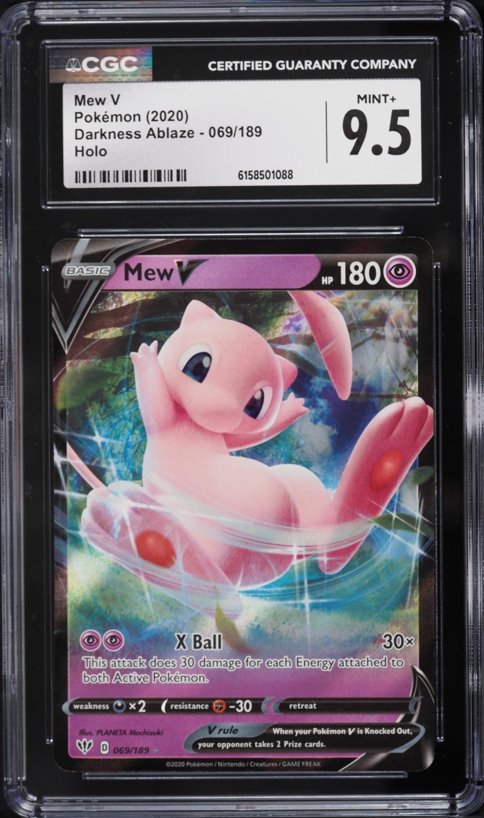 2020 Pokemon Sun & Moon Darkness Ablaze Mew V #69 CGC 9.5 MINT+