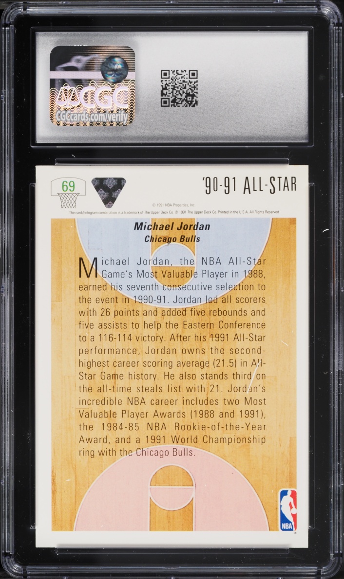 1991 Upper Deck All-Star Michael Jordan #69 CGC 9 MINT