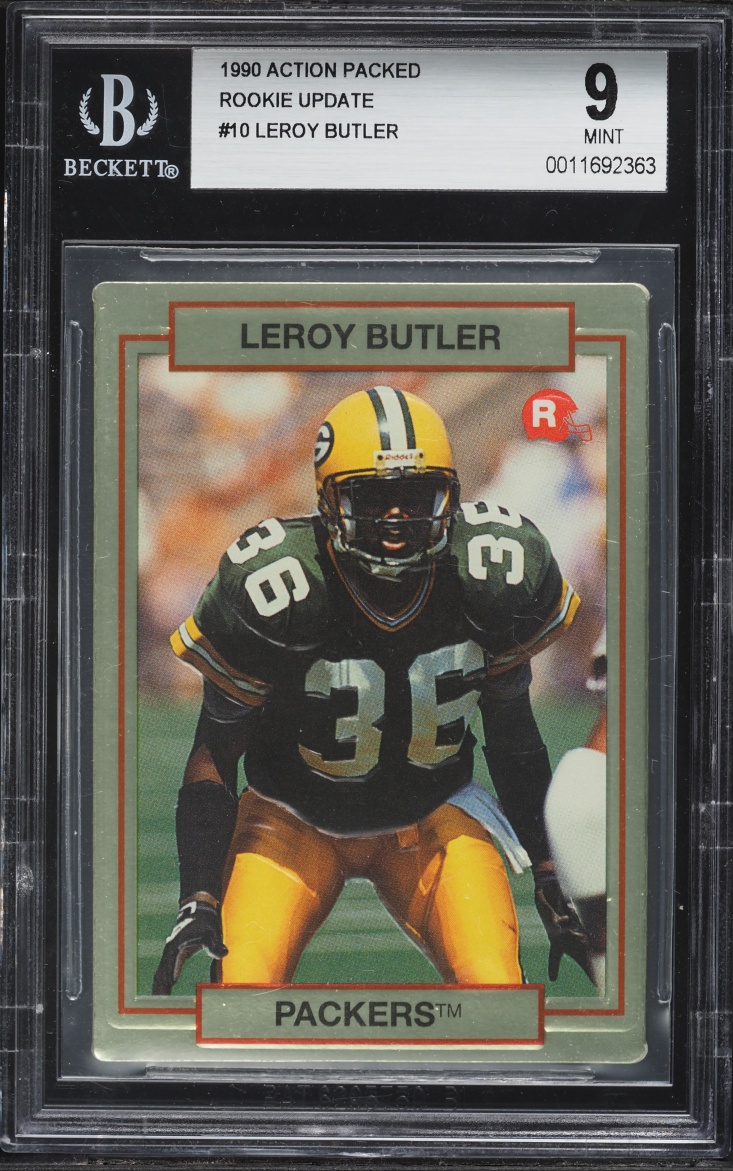 1990 Action Packed Update Leroy Butler ROOKIE #10 BGS 9 MINT