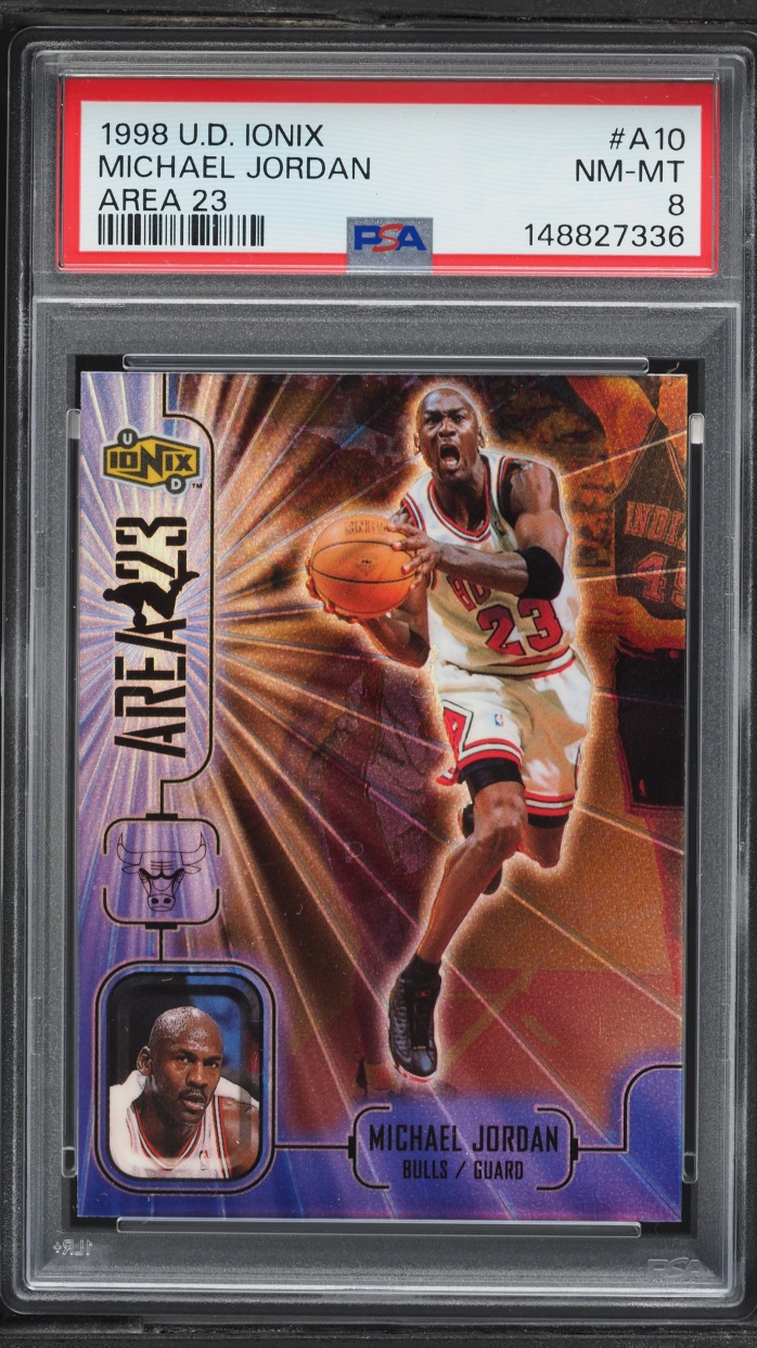 1998 Upper Deck Ionix Area 23 Michael Jordan #A10 PSA 8 NM-MT