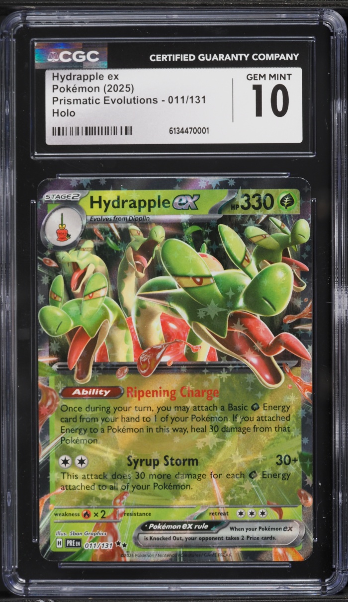 2025 Pokemon Scarlet & Violet Prismatic Evolutions Holo Hydrapple ex #11 CGC 10 GEM MINT