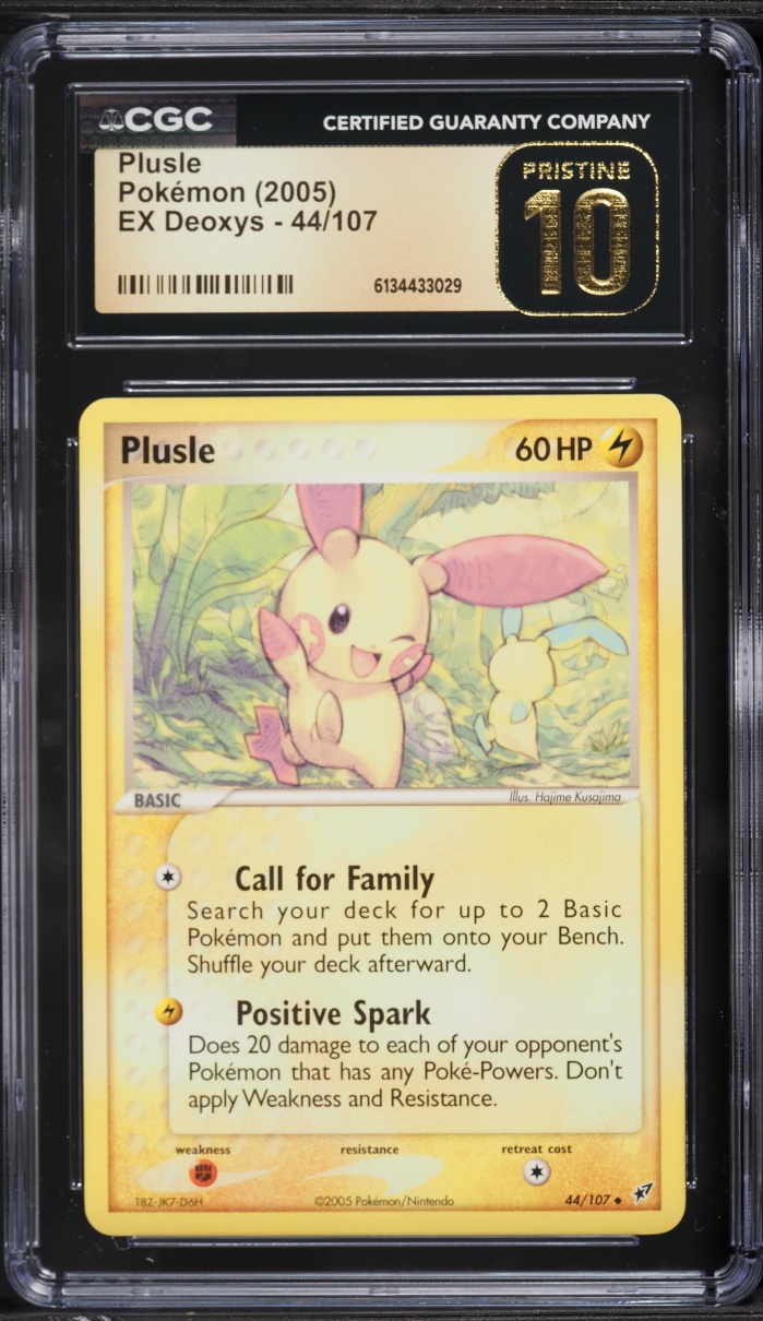 2005 Pokemon EX Deoxys Plusle #44 CGC 10 PRISTINE