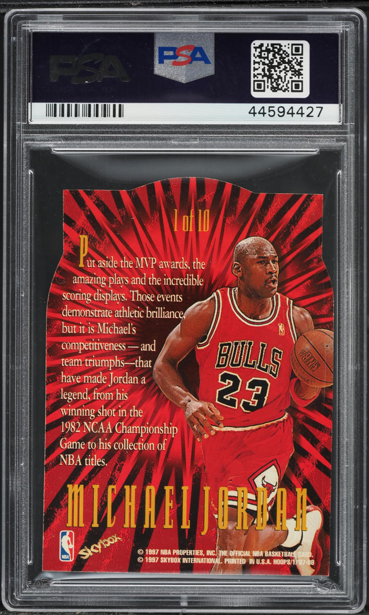 1997 Hoops Hooperstars Michael Jordan #1 PSA 9 MINT on