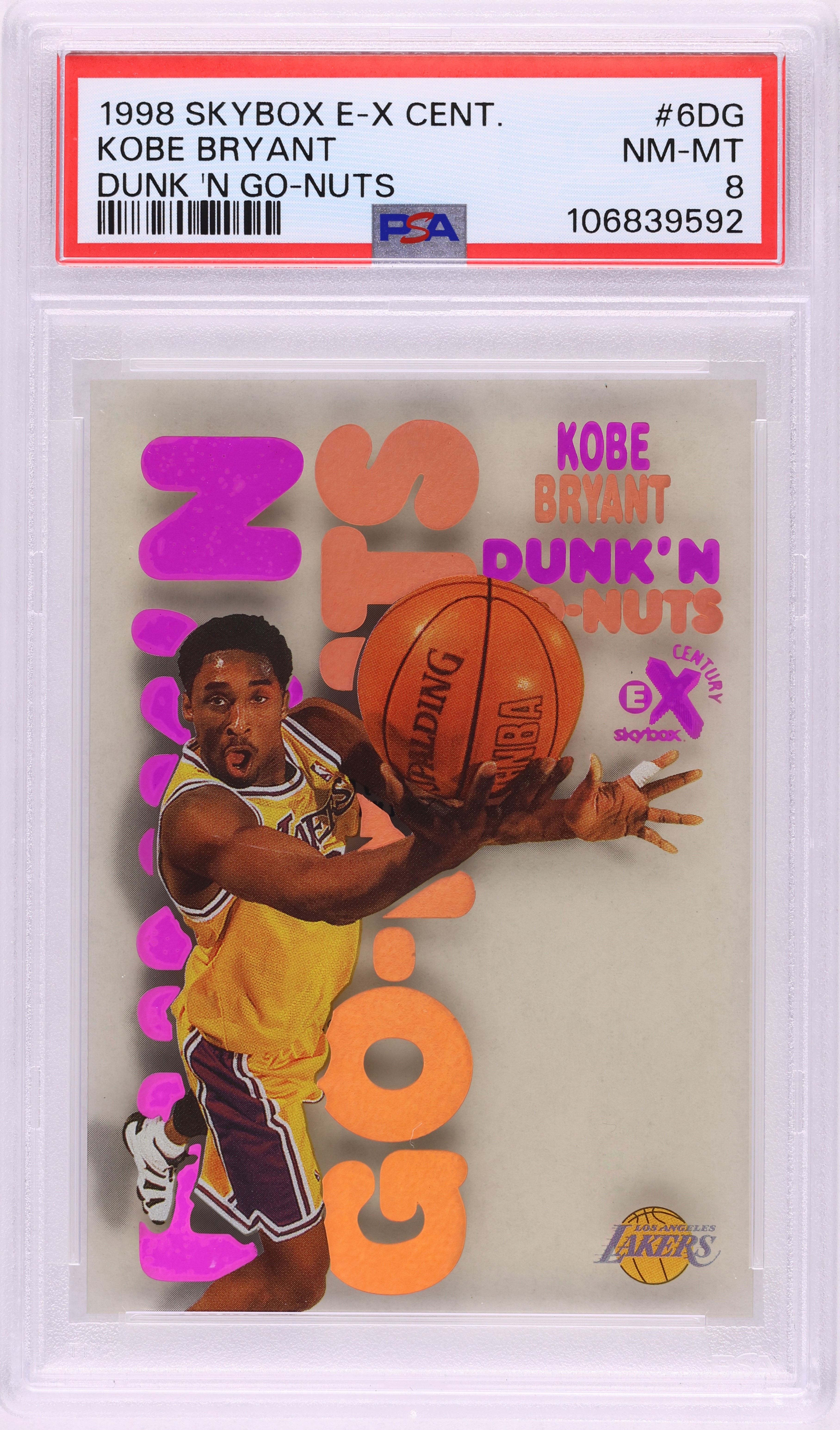 1998 Skybox E-X Century Dunk 'N Go-Nuts Kobe Bryant #6DG PSA