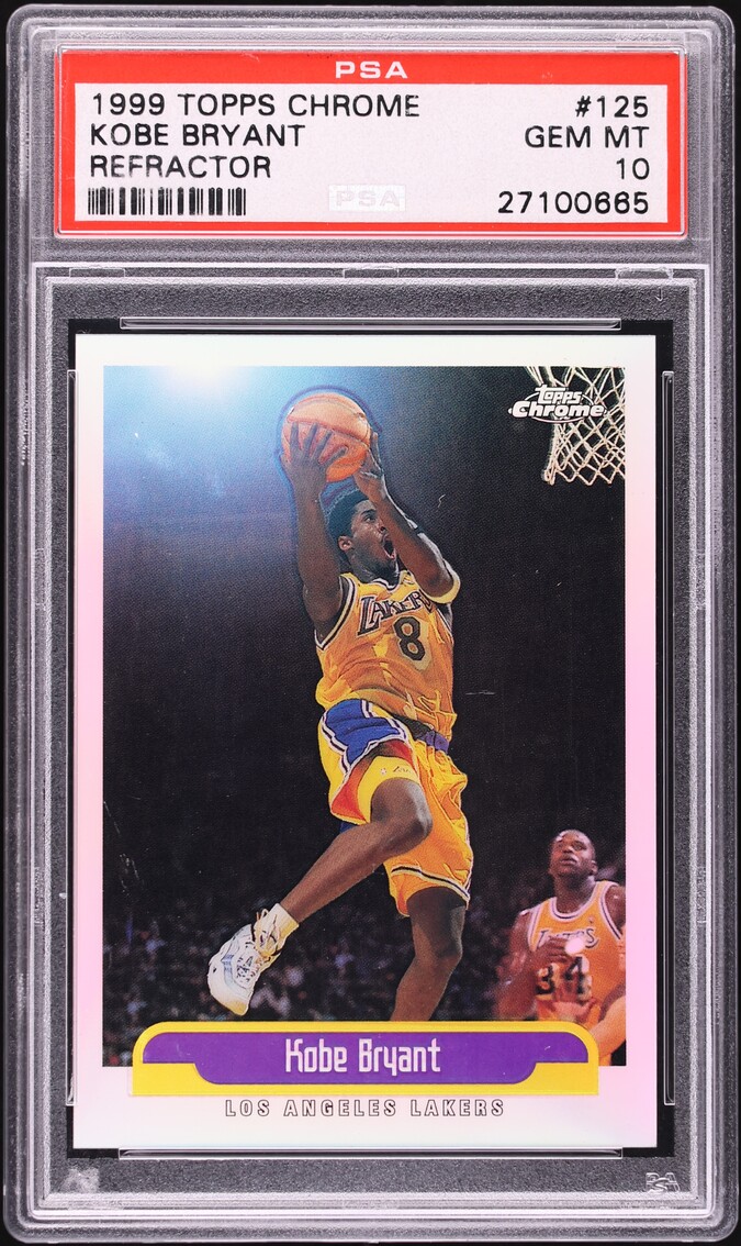 1999 Topps Chrome Refractor Kobe Bryant #125 PSA 10 GEM MINT