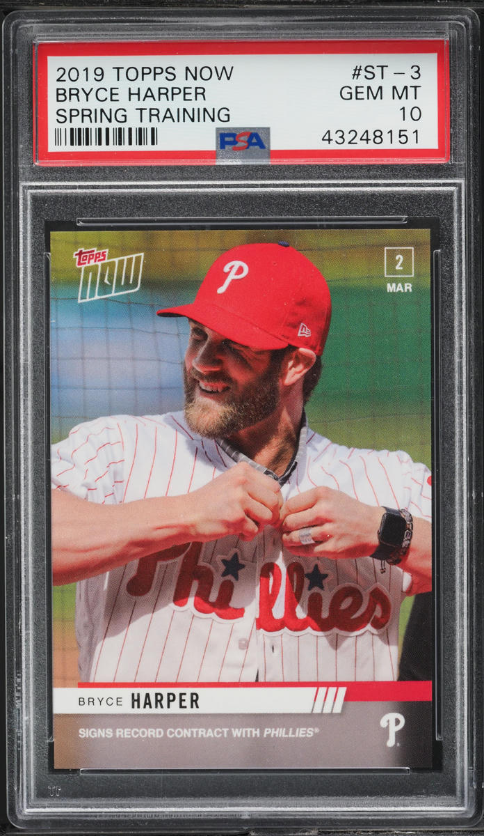 2019 Topps Now Bryce Harper #ST-3 PSA 10 GEM MINT