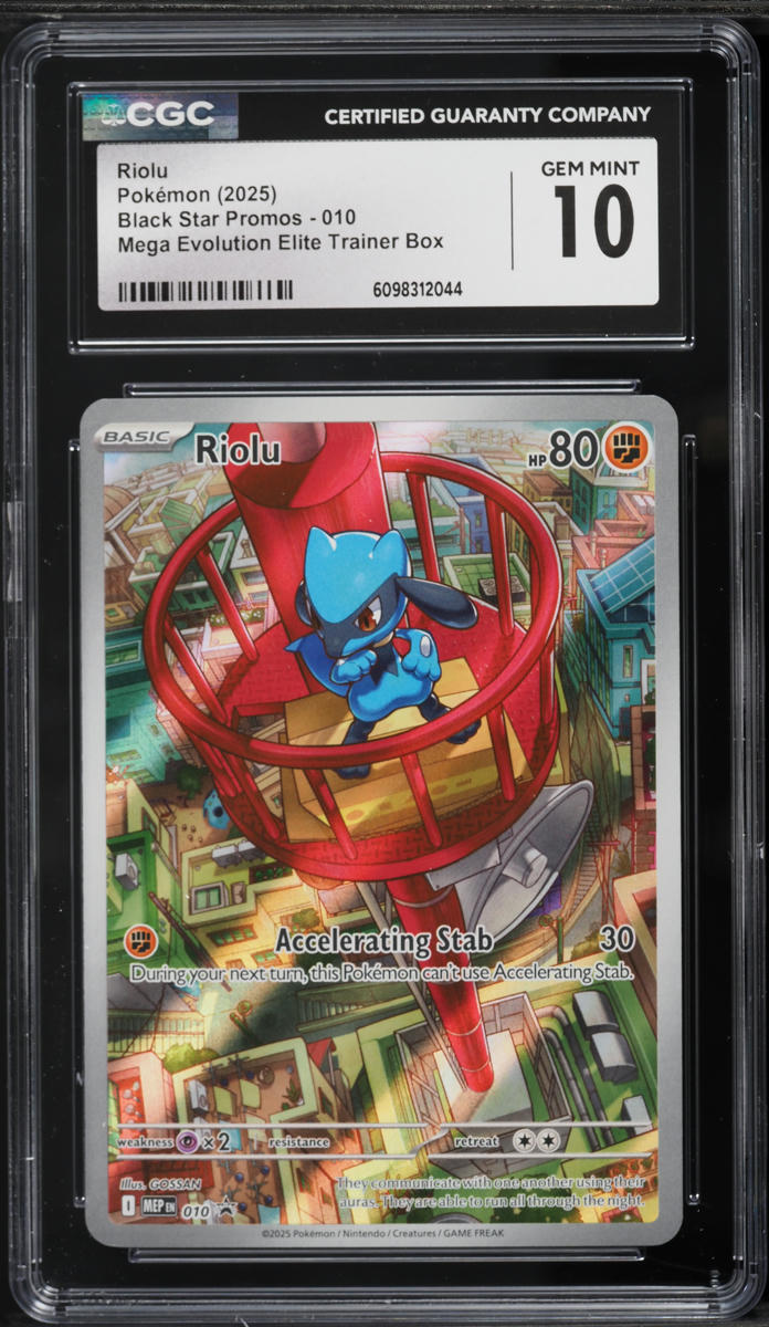 2025 Pokemon Mega Evolution Promo ETB Alt Art Riolu #10 CGC 10 GEM MINT ...