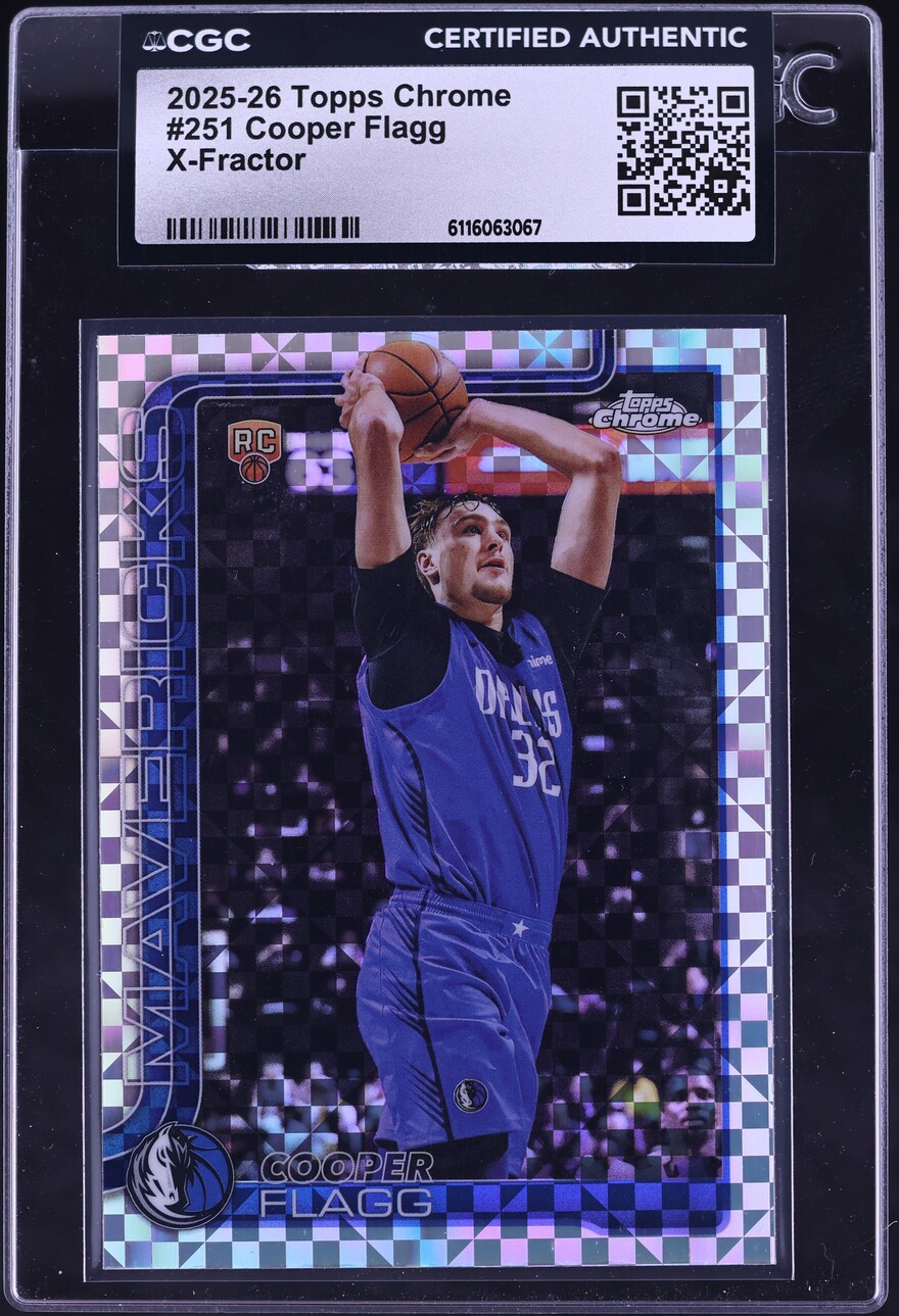 2025 Topps Chrome Xfractor Cooper Flagg ROOKIE #251 CGC AUTH - Photo 1