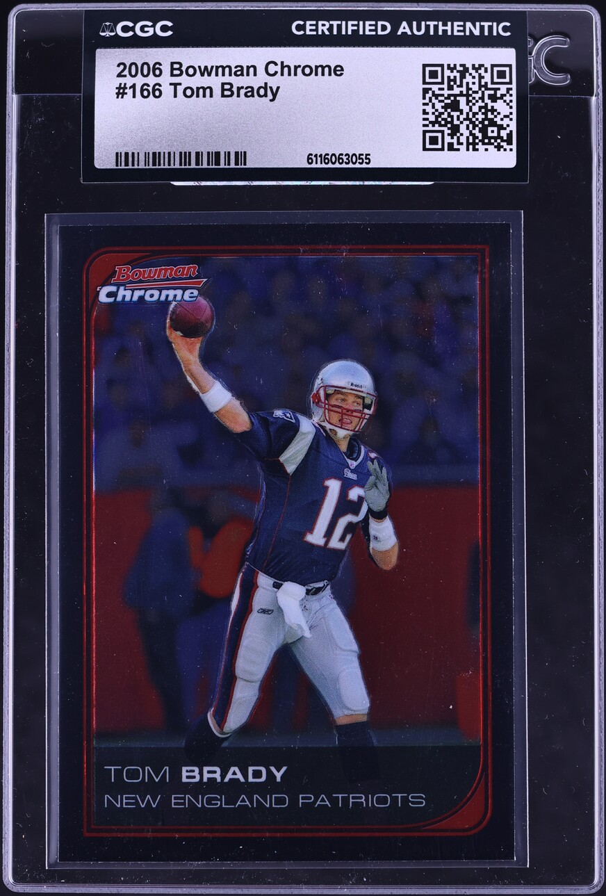 2006 Bowman Chrome Tom Brady #166 CGC AUTH - Photo 1