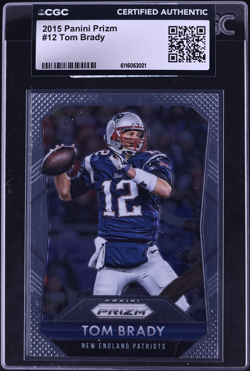 2015 Panini Prizm Tom Brady #12 CGC AUTH - Photo 1