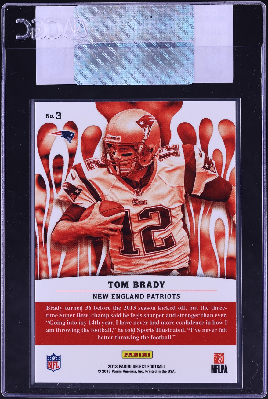 2013 Select Hot Stars Tom Brady #3 CGC AUTH - Photo 2