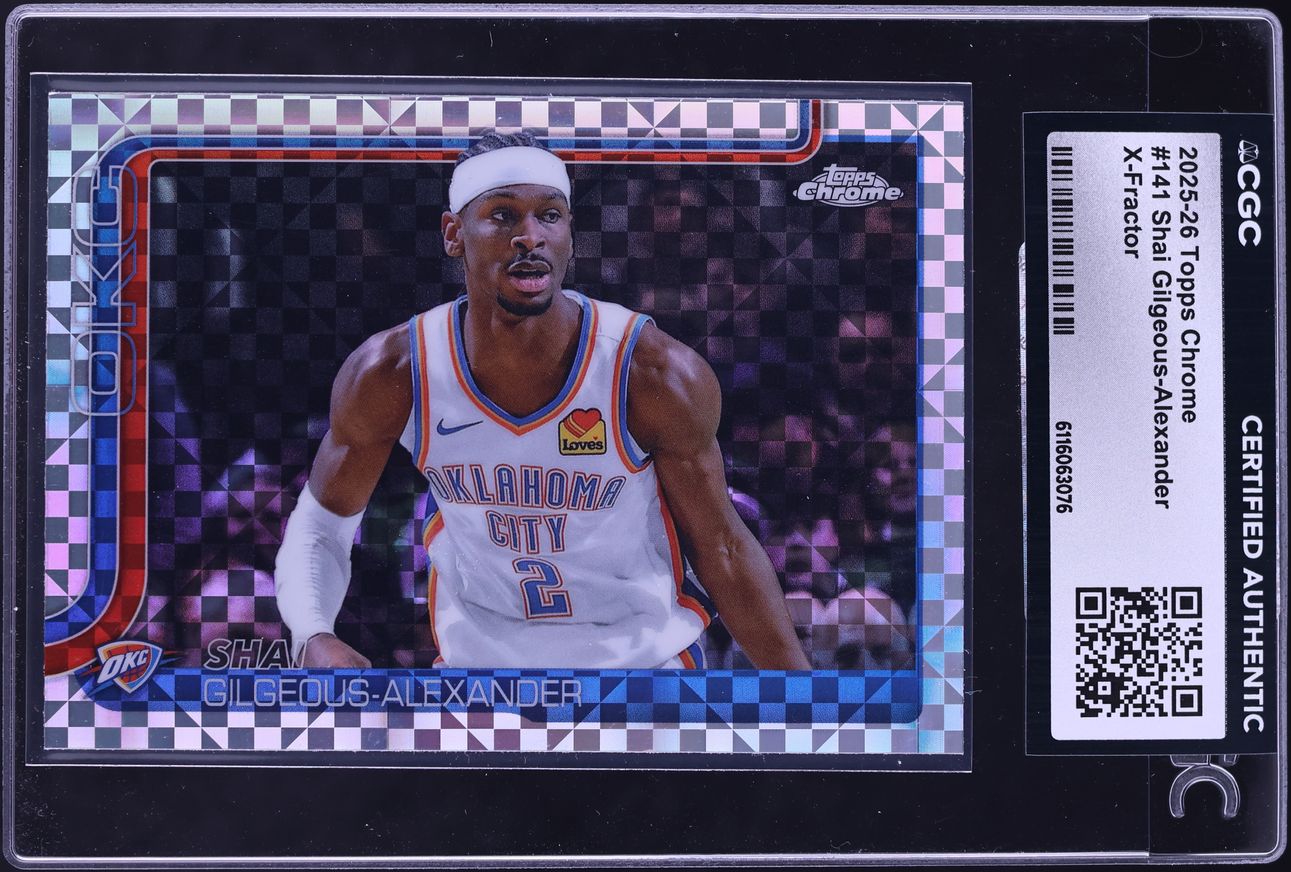 2025 Topps Chrome Xfractor Shai Gilgeous-Alexander #141 CGC AUTH - Photo 1