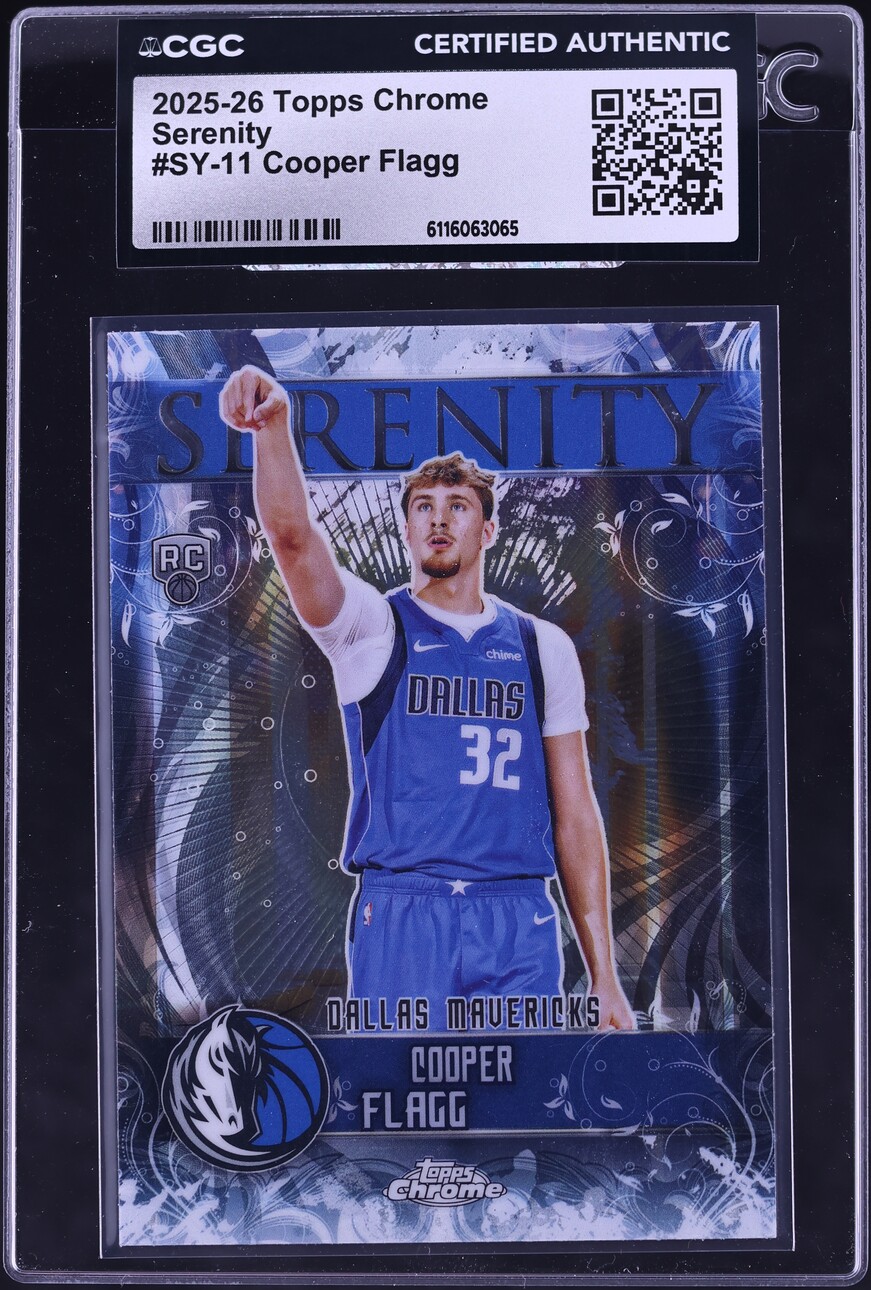 2025 Topps Chrome Serenity Cooper Flagg ROOKIE #SY-11 CGC AUTH - Photo 1