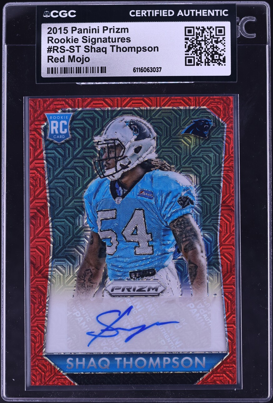 2015 Panini Prizm Red Mojo Shaq Thompson ROOKIE AUTO /99 #RS-ST CGC AUTH - Photo 1
