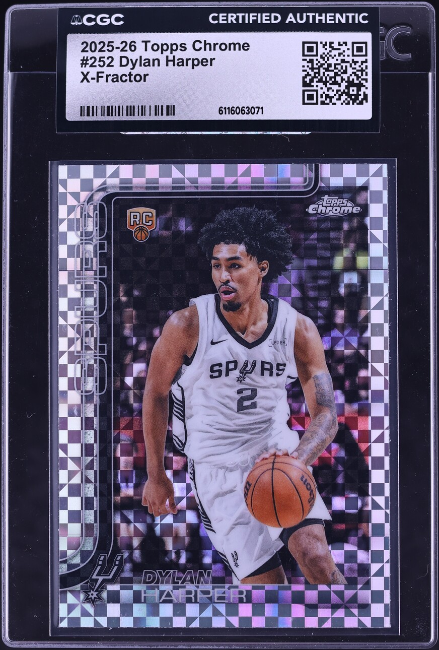 2025 Topps Chrome Xfractor Dylan Harper ROOKIE #252 CGC AUTH - Photo 1