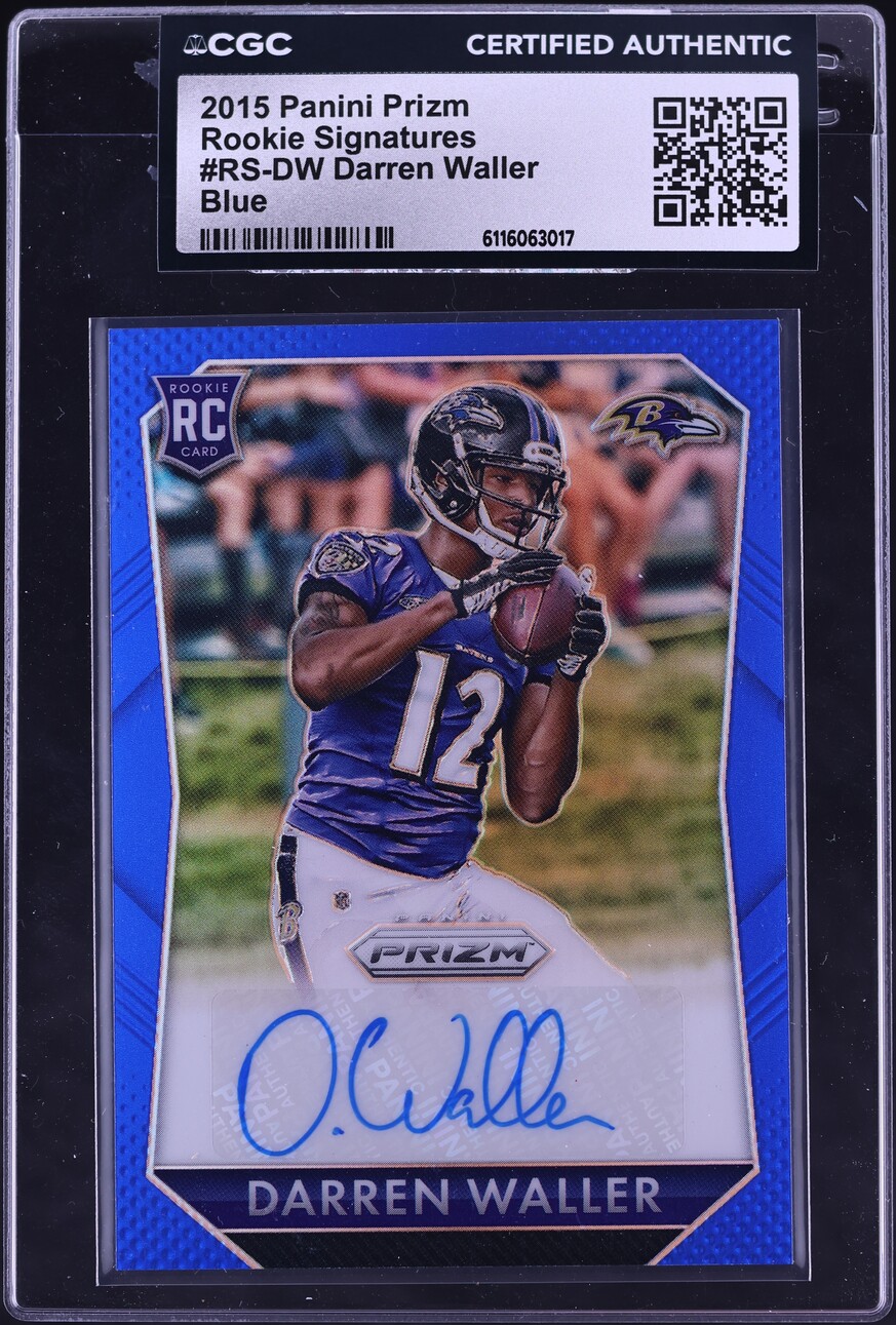 2015 Panini Prizm Blue Darren Waller ROOKIE AUTO 25/25 #RS-DW CGC AUTH - Photo 1