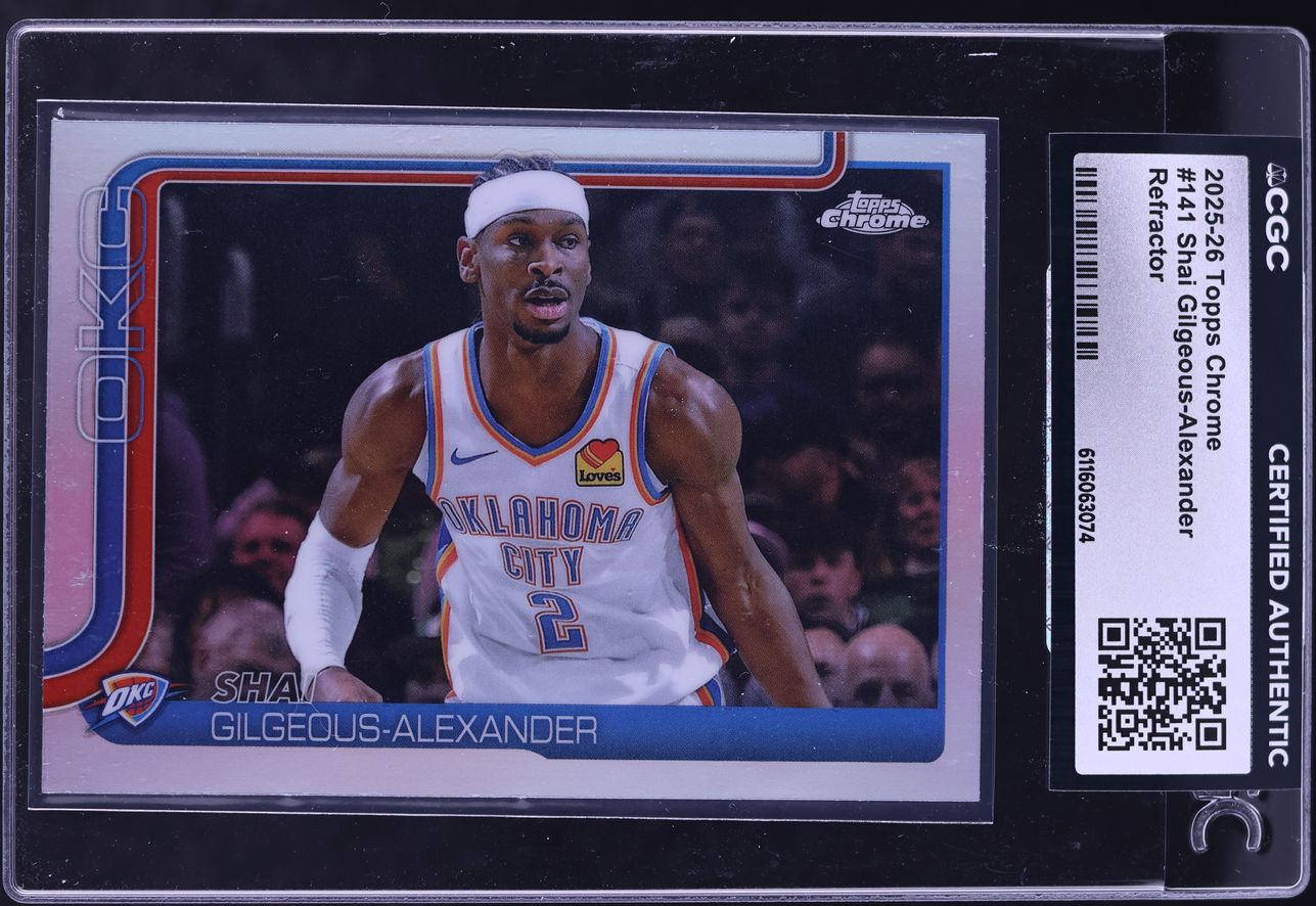 2025 Topps Chrome Refractor Shai Gilgeous-Alexander #141 CGC AUTH - Photo 1