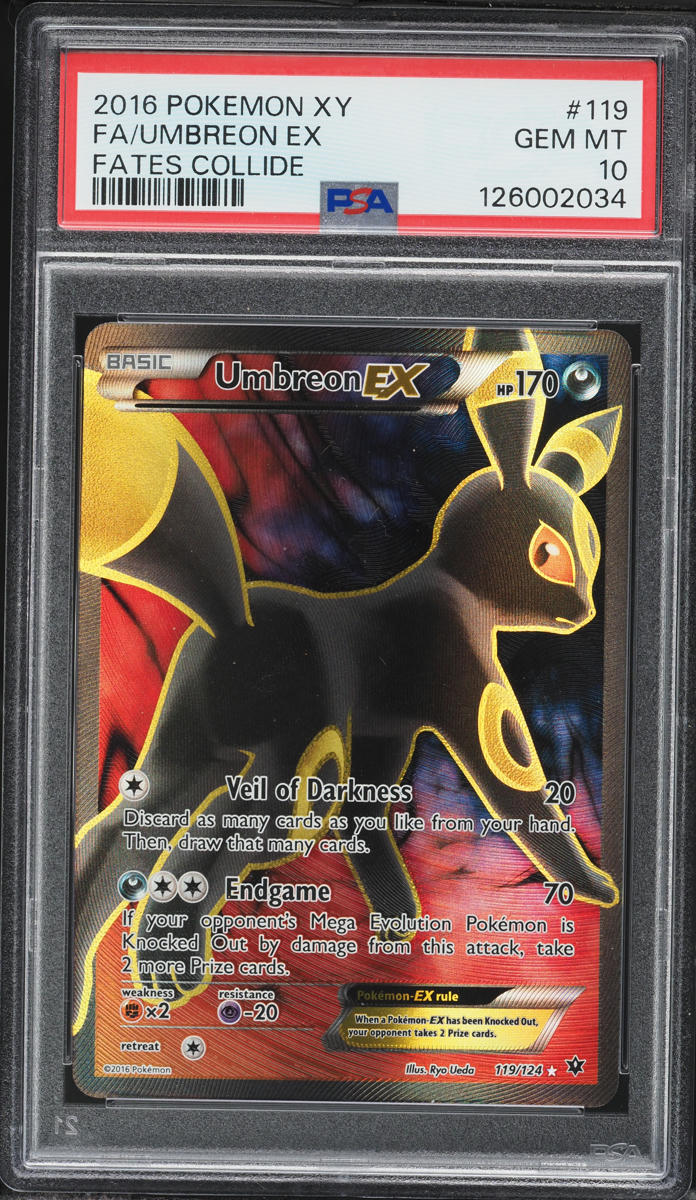 2016 Pokemon XY Fates Collide Full Art Umbreon EX #119 PSA 10 GEM MINT