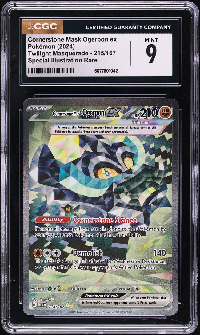 2024 Pokemon SV Twilight Masquerade SIR Cornerstone Mask Ogerpon ex #215 CGC 9 MINT