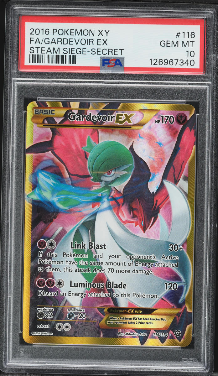 2016 Pokemon XY Steam Siege Full Art Gardevoir EX #116 PSA 10 GEM MINT