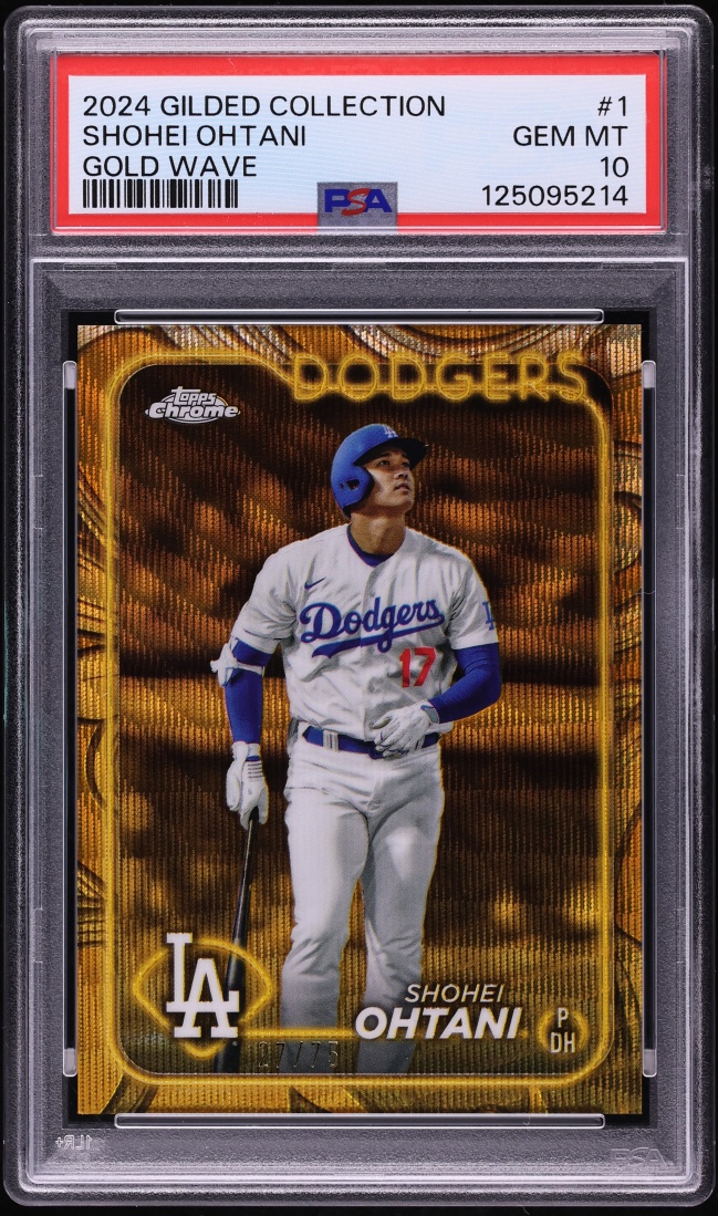 2024 Topps Chrome Gilded Collection Gold Wave Shohei Ohtani /75 #1 PSA 10 GEM MINT