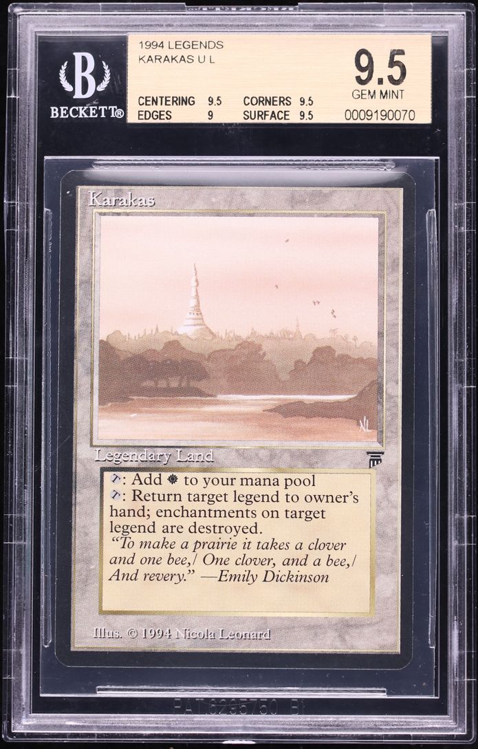 1994 Magic The Gathering MTG Legends Karakas BGS 9.5 GEM MINT