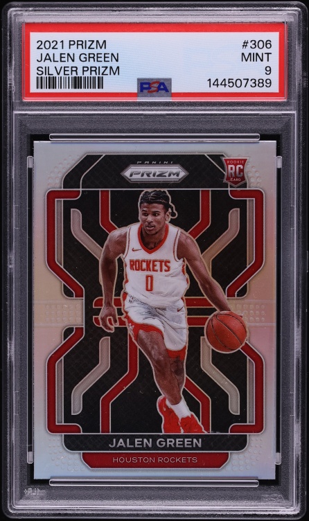 2021 Panini Prizm Silver Jalen Green ROOKIE #306 PSA 9 MINT