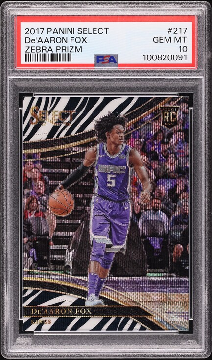 2017 Panini Prizm De'Aaron Fox ROOKIE #24 PSA 10 GEM MINT on