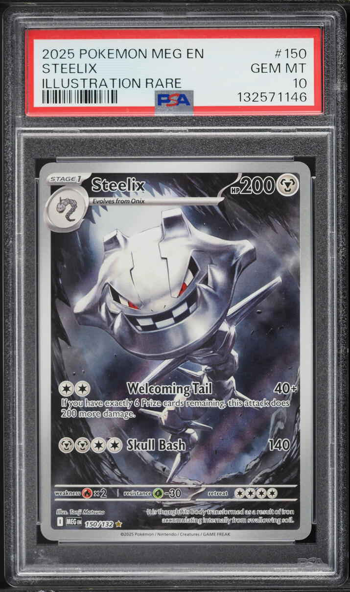 2025 Pokemon Mega Evolution IR Steelix #150 PSA 10 GEM MINT