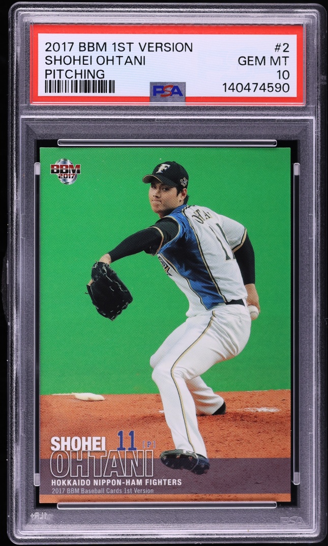 2017 BBM 1st Version Pitching Shohei Ohtani ROOKIE #2 PSA 10 GEM MINT - Photo 1