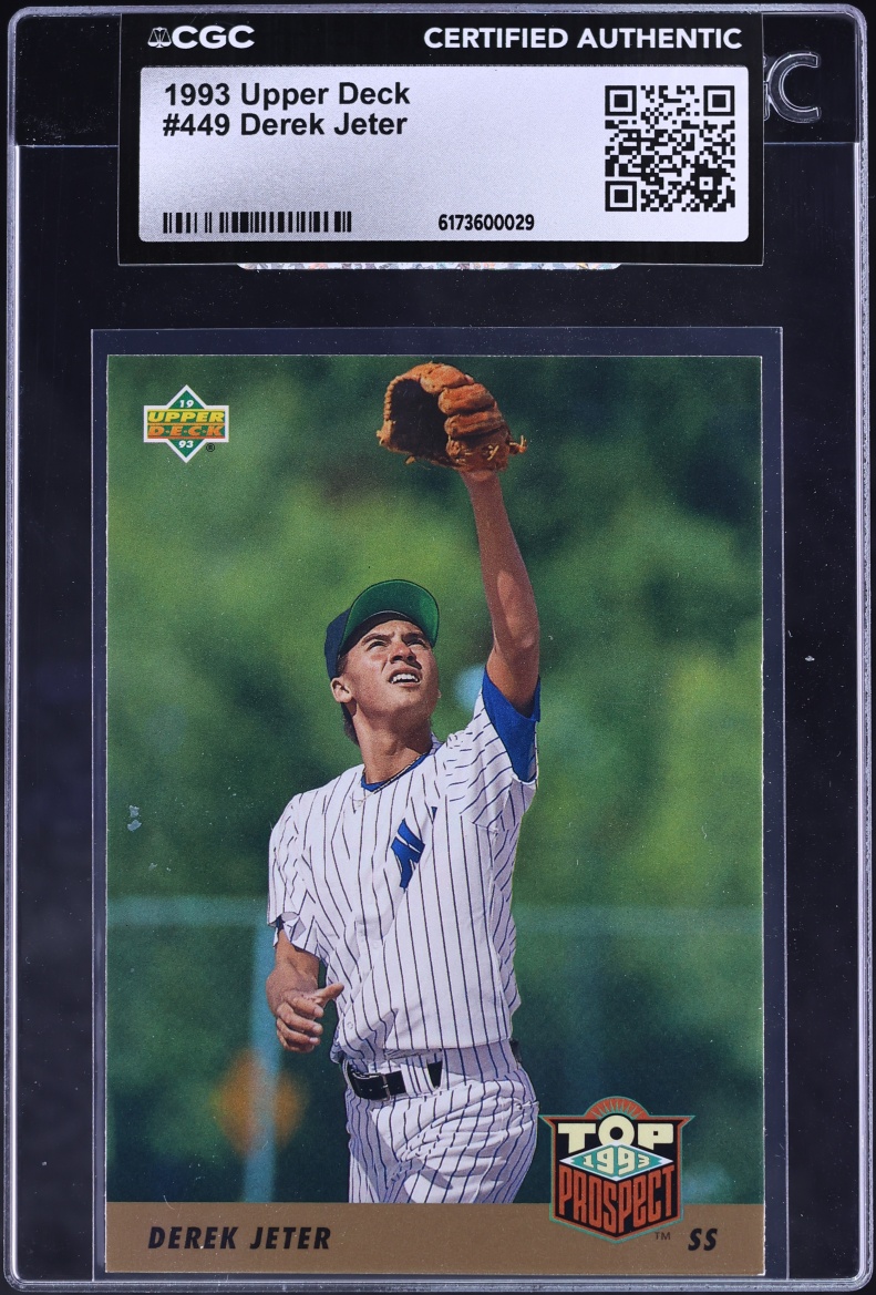 1993 Upper Deck Top Derek Jeter ROOKIE #449 CGC AUTH